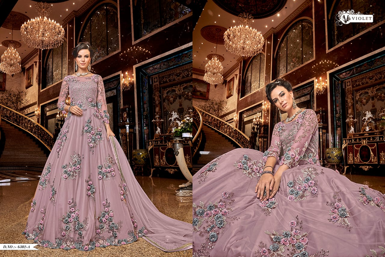 Violet Presents Swagat 6302 Collection Of Hit Design Heavy Look Embroidered Salwar Suit