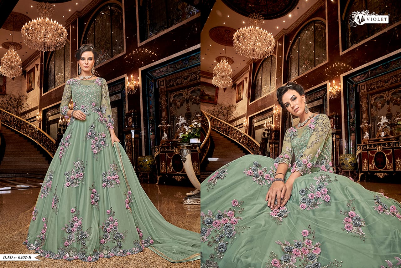 Violet Presents Swagat 6302 Collection Of Hit Design Heavy Look Embroidered Salwar Suit