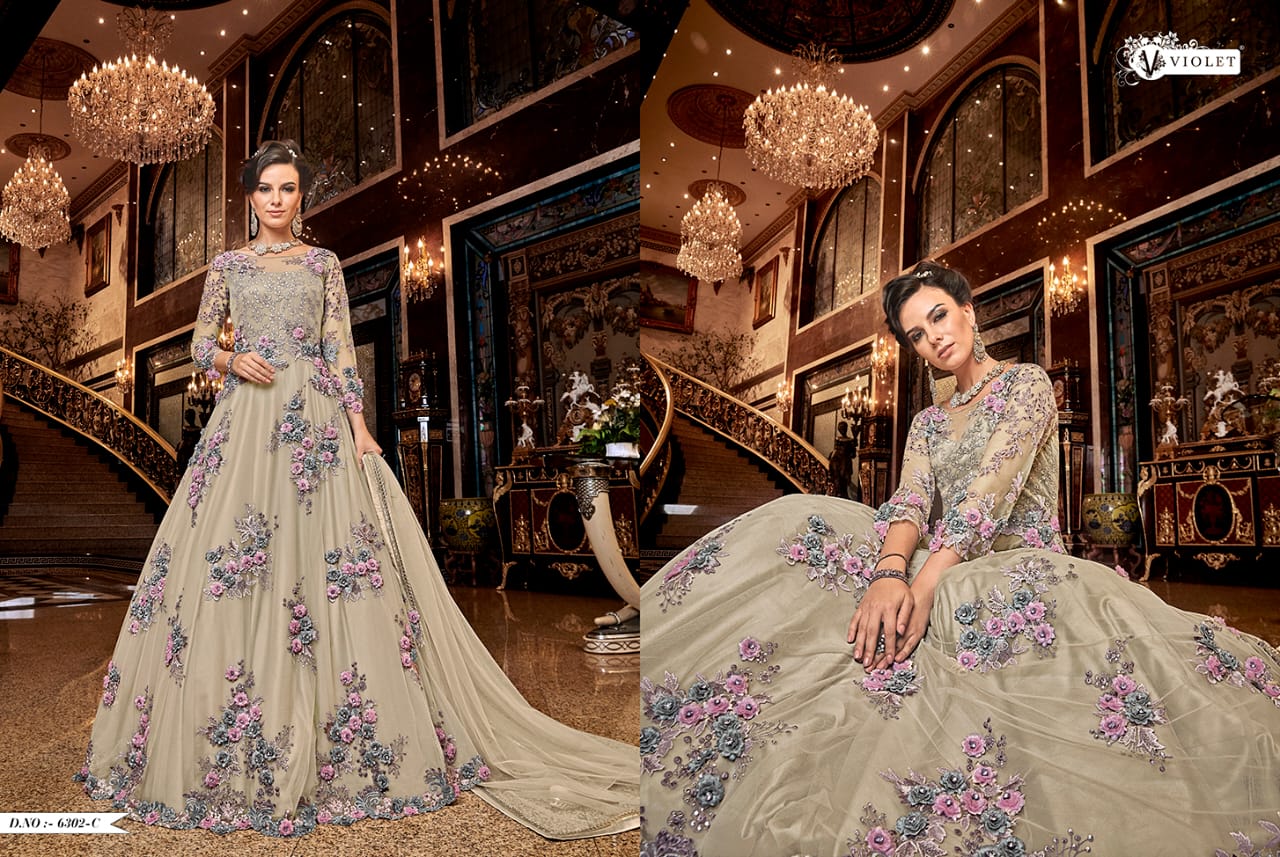 Violet Presents Swagat 6302 Collection Of Hit Design Heavy Look Embroidered Salwar Suit