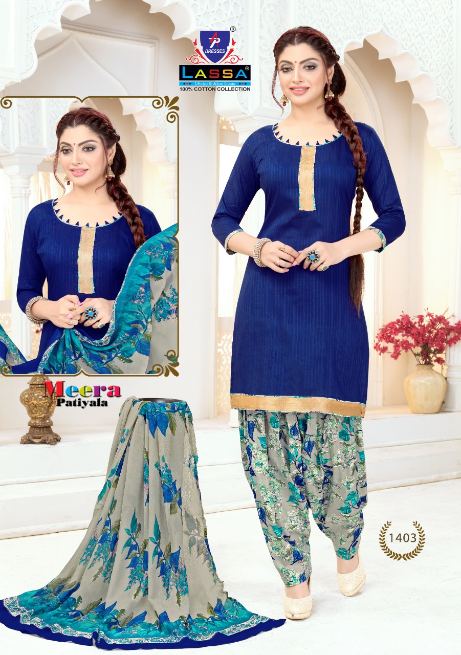 Arihant Lassa Presents Meera Patiyala 14 Collection Of Pure Cotton Patiyala Printed Dress Materials