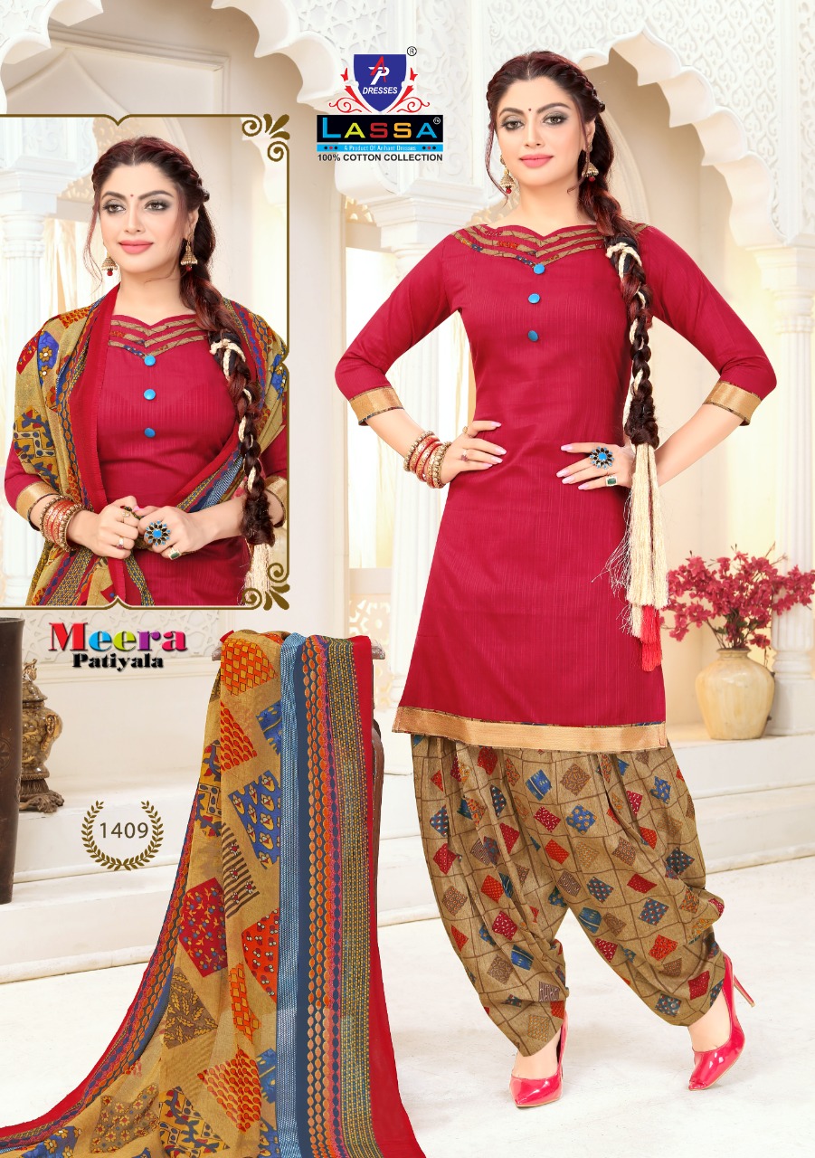 Arihant Lassa Presents Meera Patiyala 14 Collection Of Pure Cotton Patiyala Printed Dress Materials