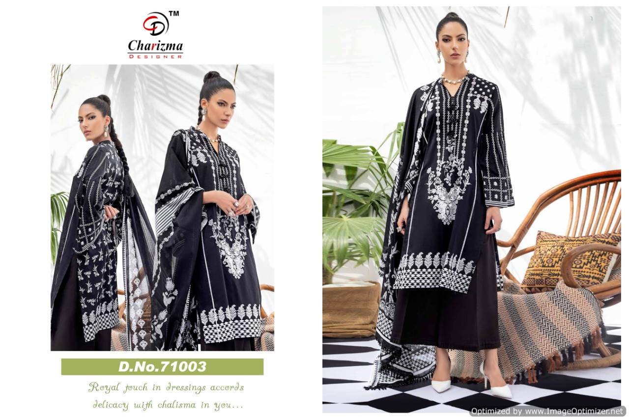 Charizma Presents Gul Ahmed Collection Of Jam Cotton Patch Embroidered Pakistani Suits