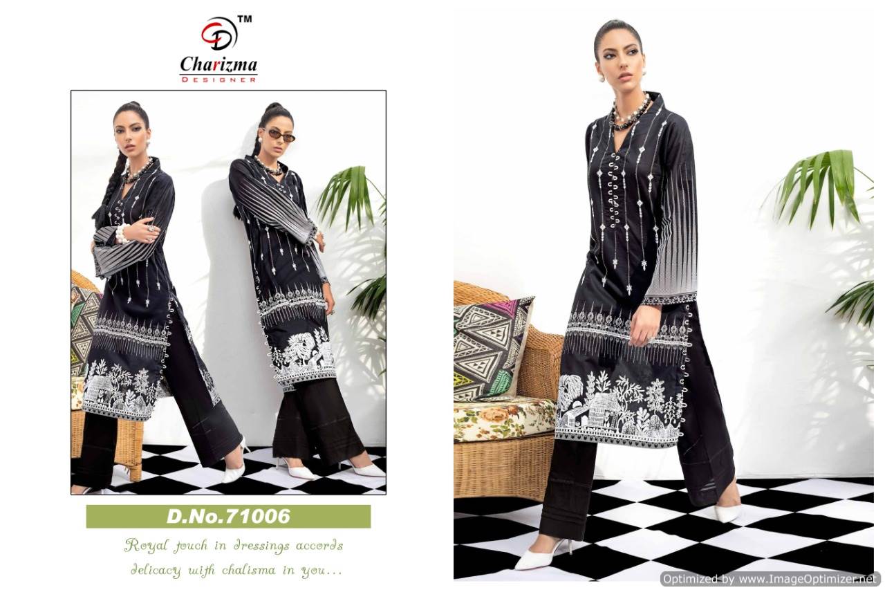 Charizma Presents Gul Ahmed Collection Of Jam Cotton Patch Embroidered Pakistani Suits