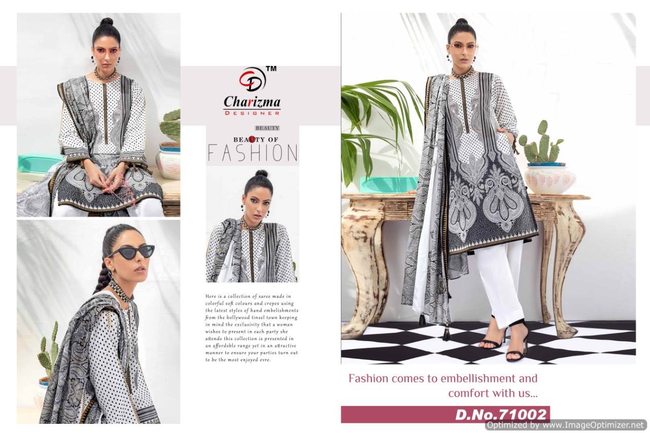 Charizma Presents Gul Ahmed Collection Of Jam Cotton Patch Embroidered Pakistani Suits