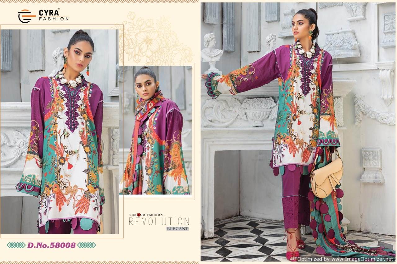 Cyra Presents Alizah 5 Collection Of Jam Cotton Digital Print With Patch Work Pakistani Suits