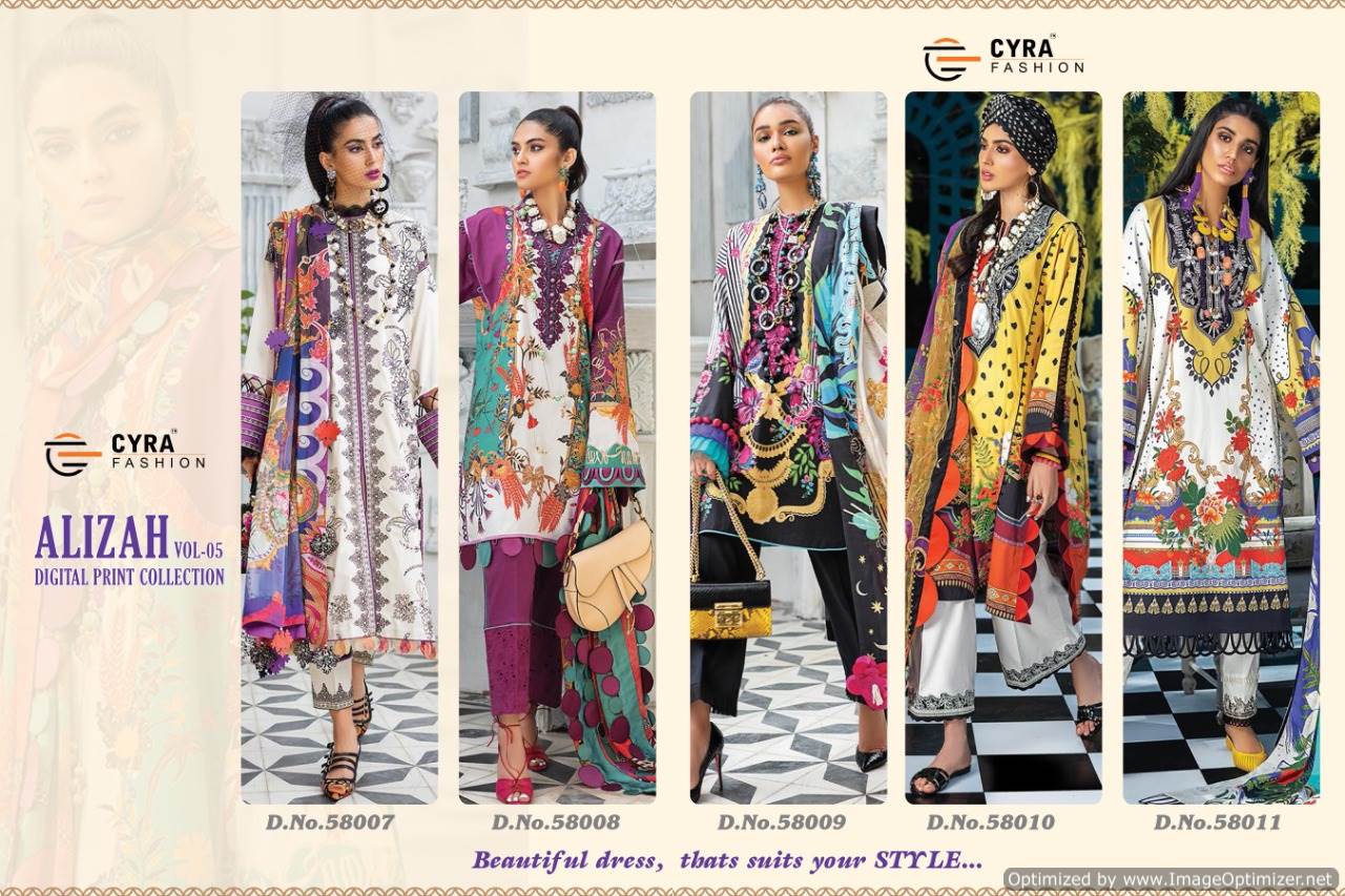 Cyra Presents Alizah 5 Collection Of Jam Cotton Digital Print With Patch Work Pakistani Suits