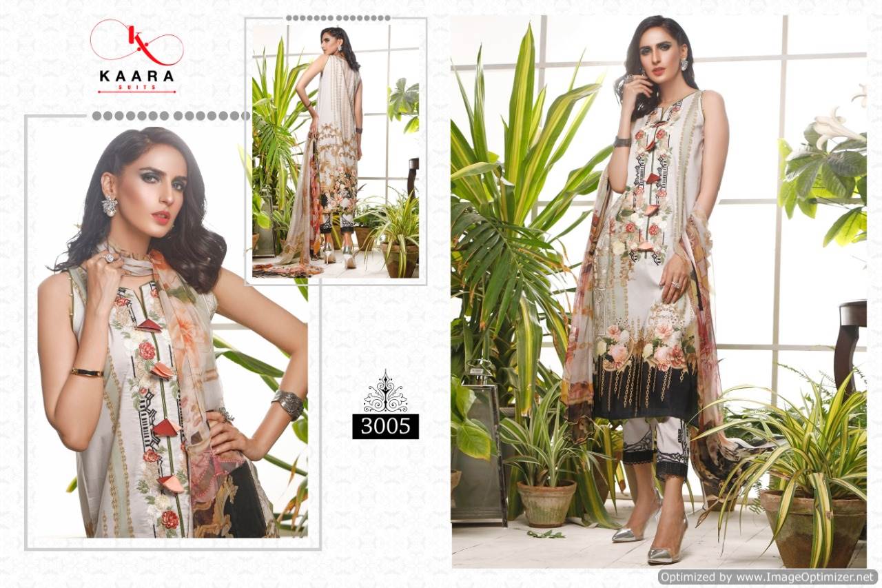 Kaara Presents Firdous Lawn Collection 3 Of Pure Cotton Designer Pakistani Suits