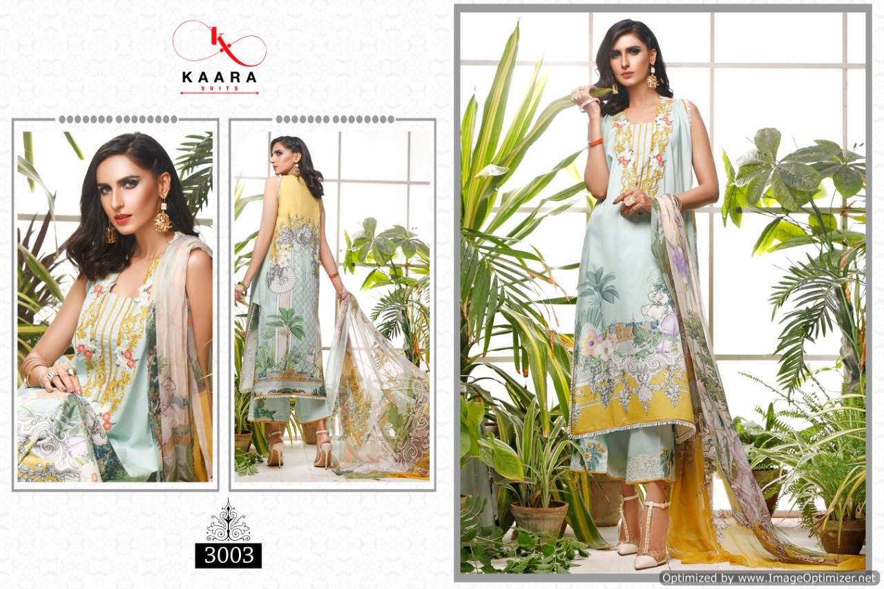 Kaara Presents Firdous Lawn Collection 3 Of Pure Cotton Designer Pakistani Suits