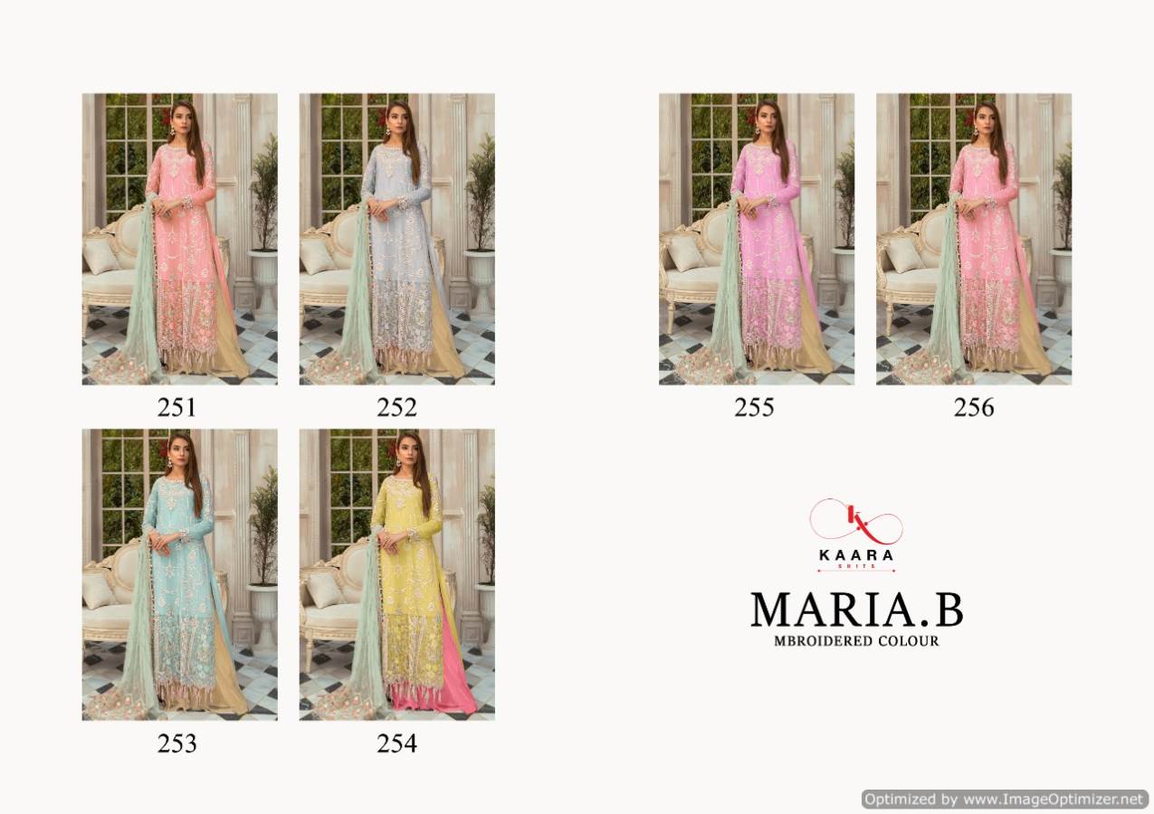 Kaara Presents Maria B Mbroidered Colour Collection Of Glamorous Embroidered Pakistani Suits