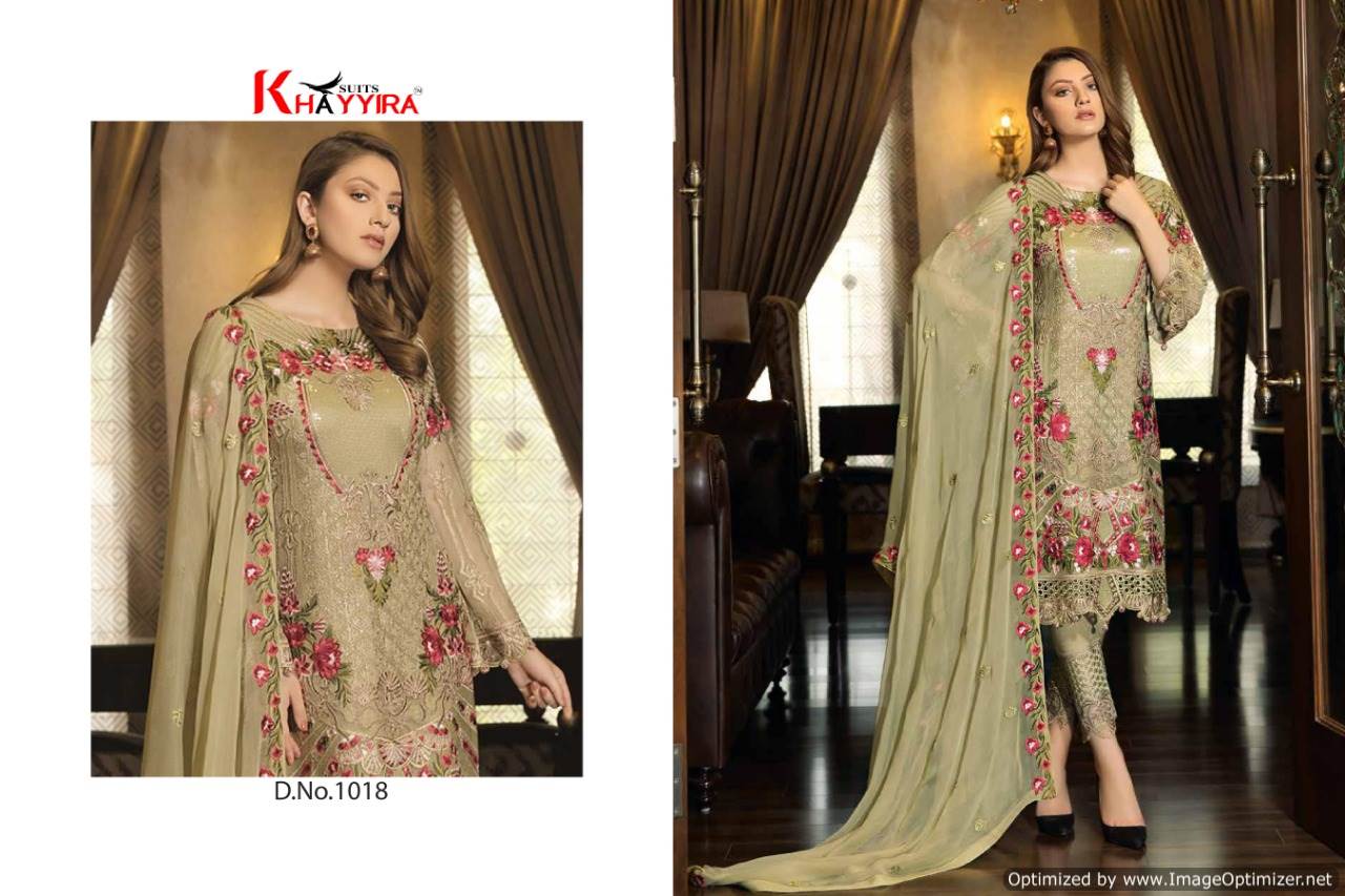 Khayyira Presents Fuchsia Nx Collection Of Heavy Georgette Embroidery Designer Pakistani Suits