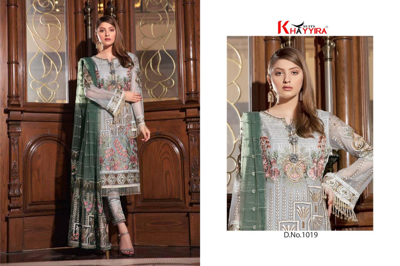 Khayyira Presents Fuchsia Nx Collection Of Heavy Georgette Embroidery Designer Pakistani Suits