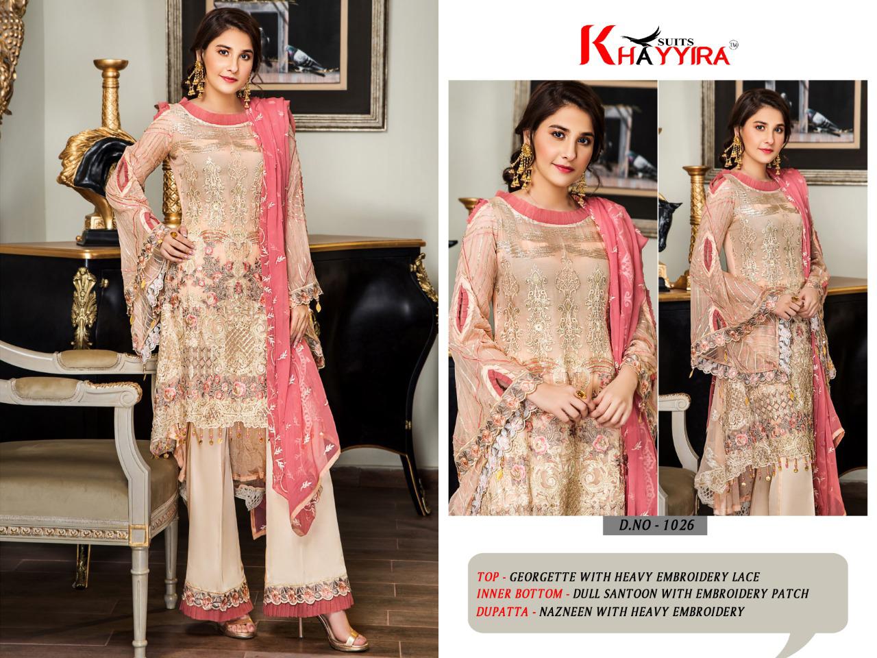 Khayyira Presents Maryam's Gold Nx Collection Of Heavy Embroidered Designer Pakistani Suits