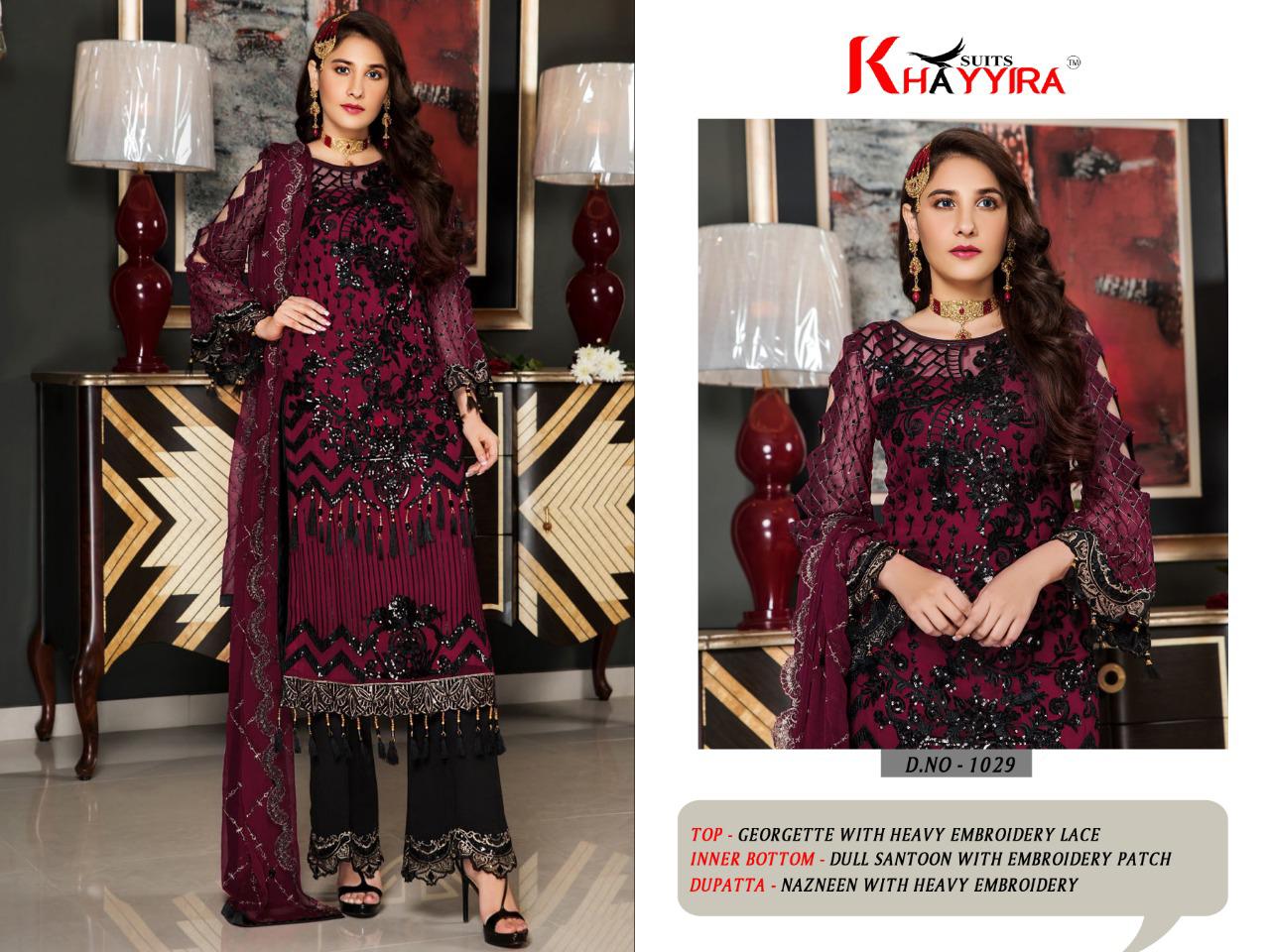 Khayyira Presents Maryam's Gold Nx Collection Of Heavy Embroidered Designer Pakistani Suits