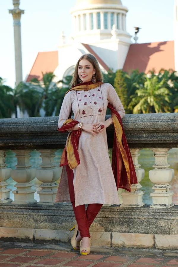 Lymi Presents Light Collection Of Ready Made Embroidered Top With Pant And Dupatta