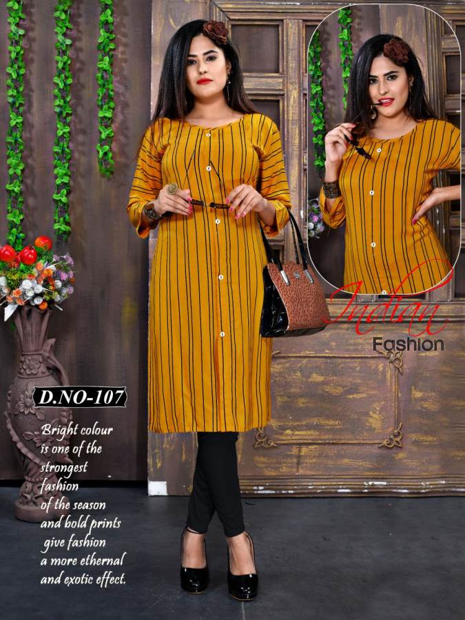 Mirayaa Presents Guldasta Collection Of Heavy Rayon Lining Printed Casual Kurtis