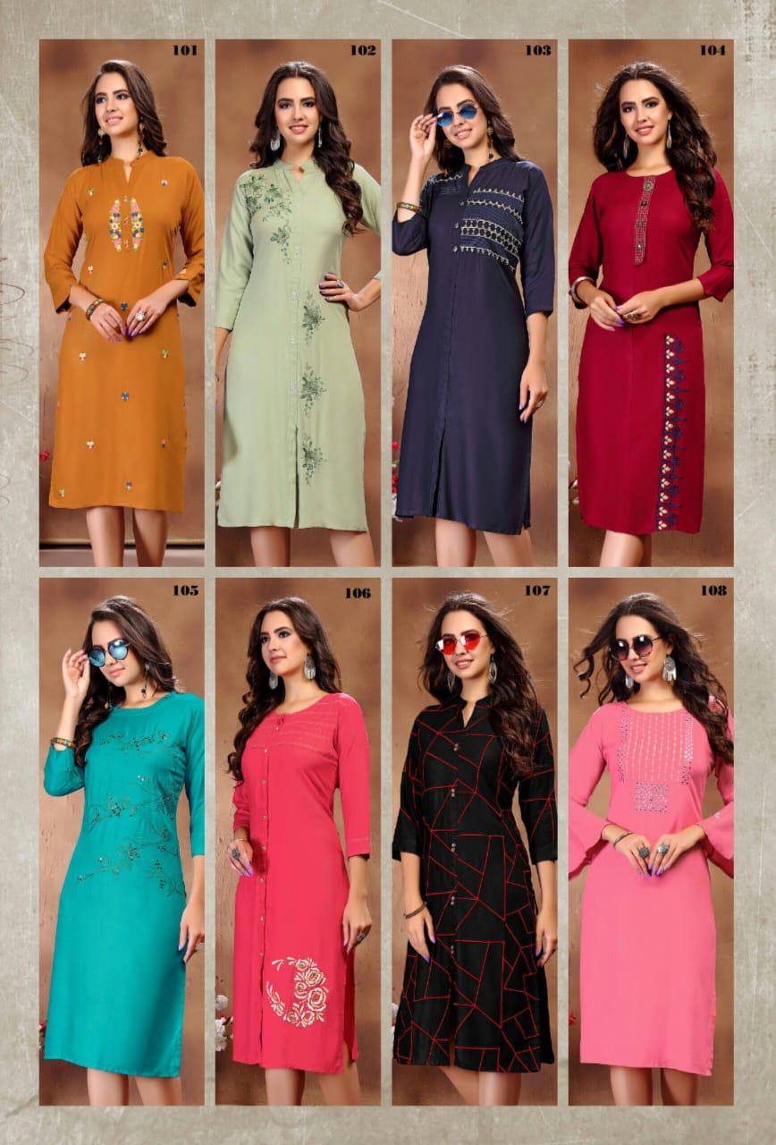 Pari Presents Babydoll Collection Of Heavy Rayon Stylish Designer Kurtis