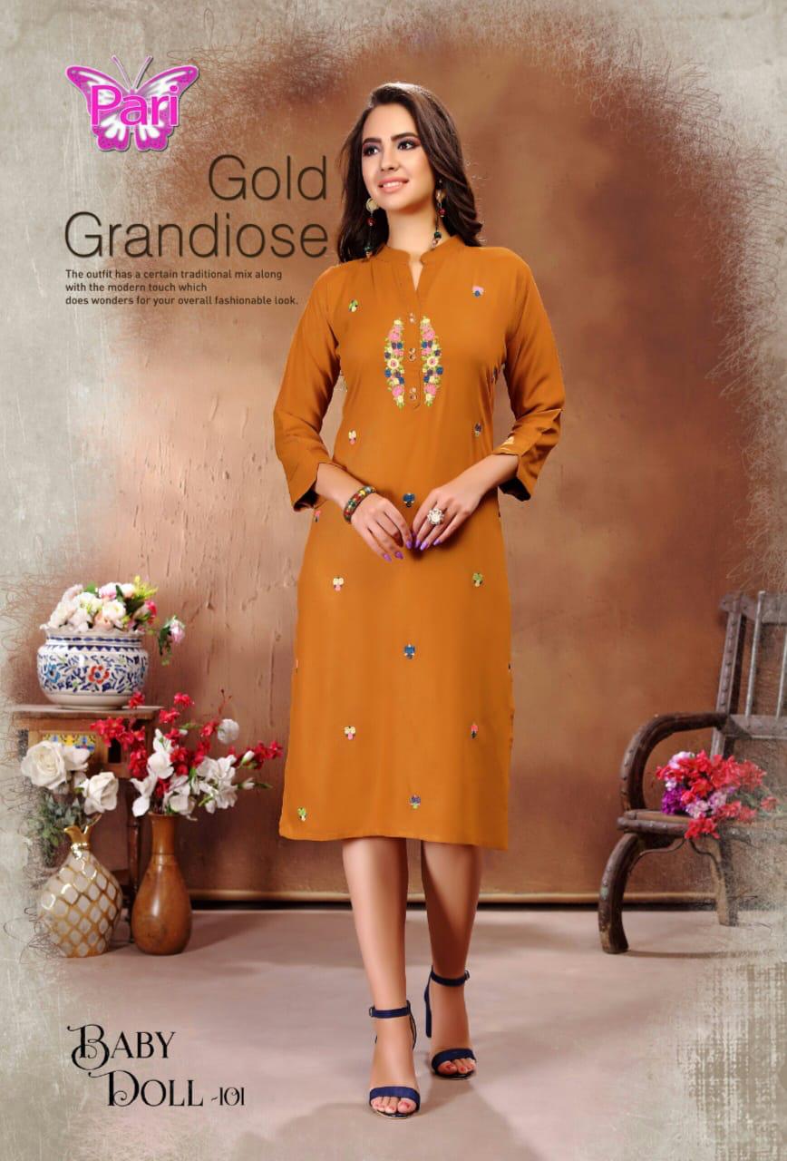 Pari Presents Babydoll Collection Of Heavy Rayon Stylish Designer Kurtis