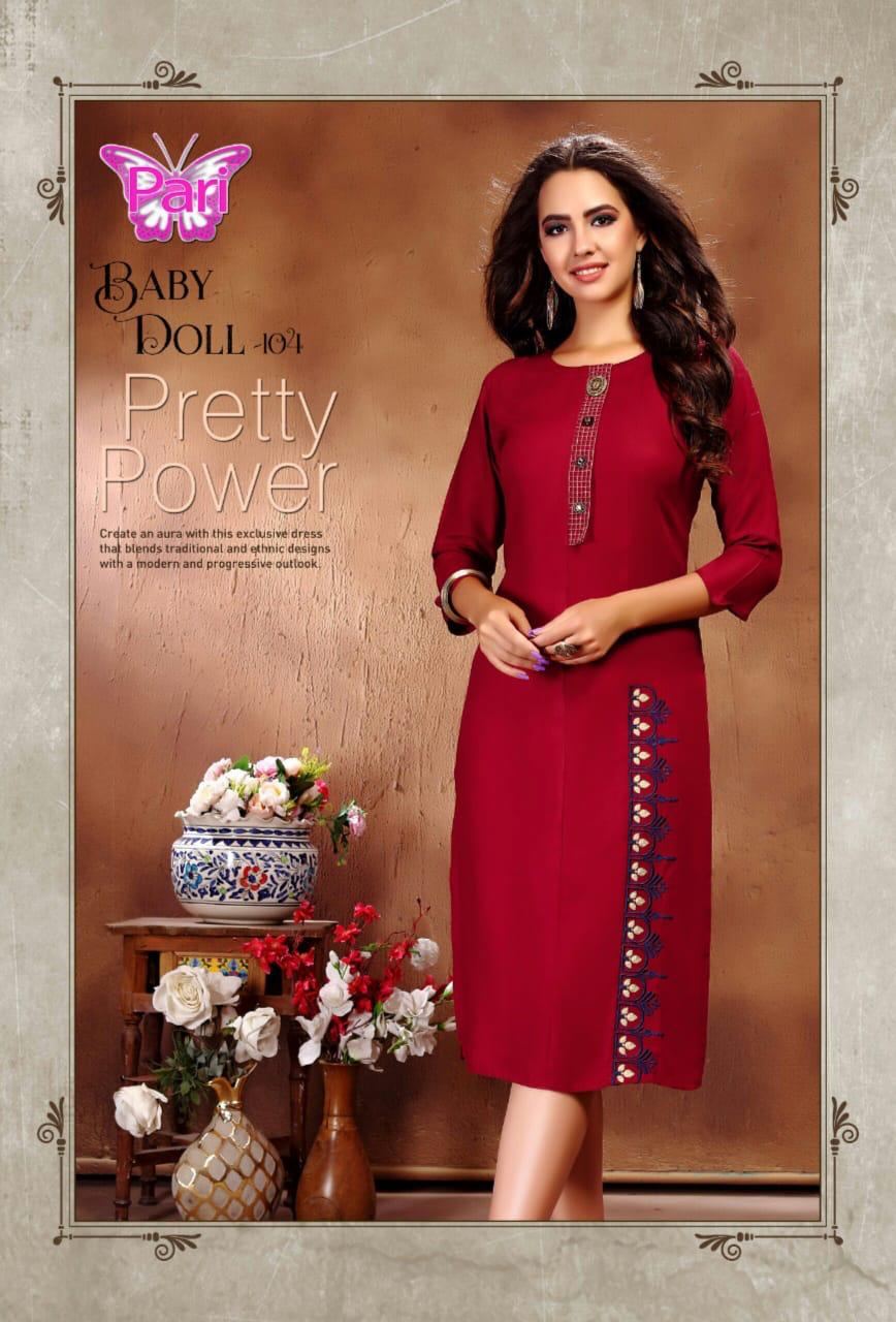 Pari Presents Babydoll Collection Of Heavy Rayon Stylish Designer Kurtis