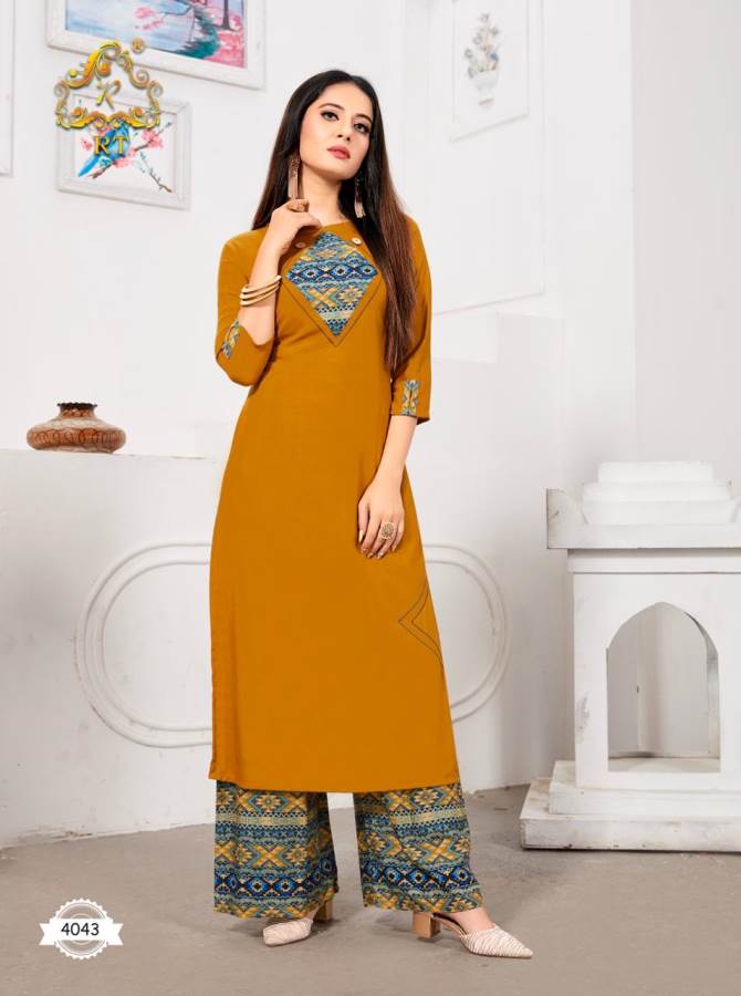 Rt Presents Plazzo Queen 8 Collection Of Rayon Classy Kurti With Bottom