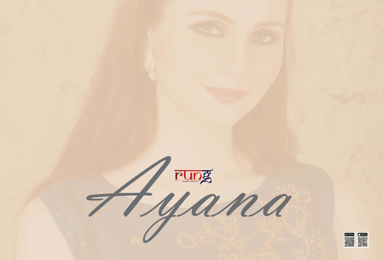 Rung Presents Ayana Collection Of Stylish Fancy Work Designer Kurtis