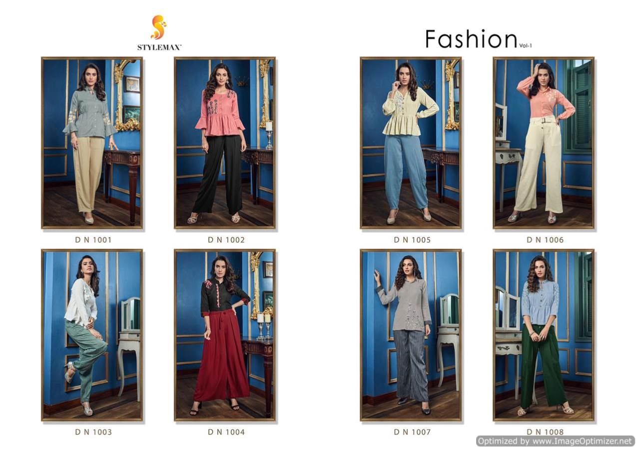 Stylemax Presents Fashion 1 Collection Of Rayon,cotton Fancy Top With Bottom