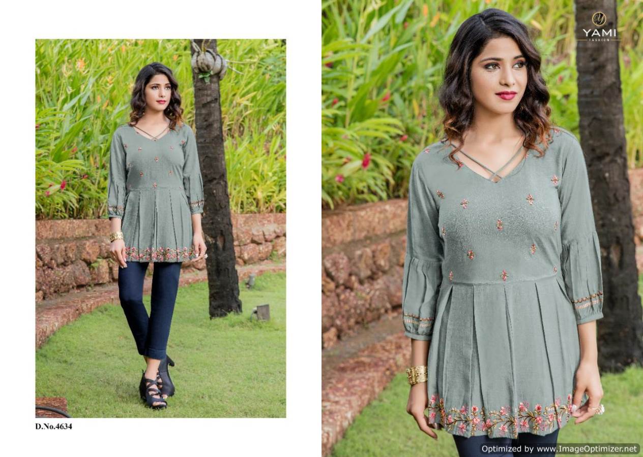 Yami Fashion Presents Bold Rayon Fabric Long Tops At Wholesale Rate