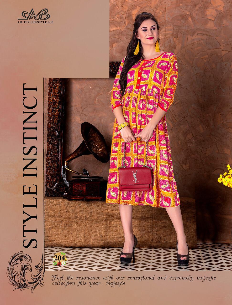 Ab Presents Suhani Heavy Rayon Casual Printed Kurti