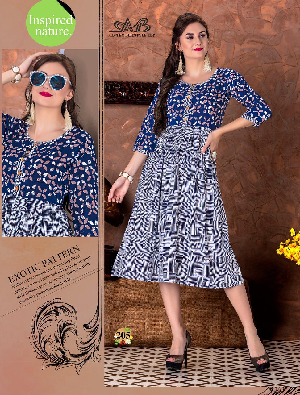 Ab Presents Suhani Heavy Rayon Casual Printed Kurti