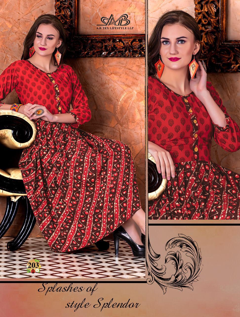 Ab Presents Suhani Heavy Rayon Casual Printed Kurti