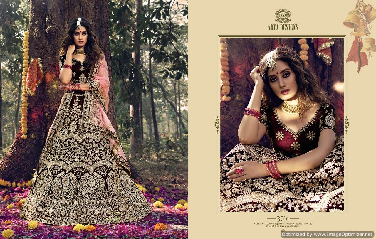 Arya  Presents Gulkhand Vol  3 Heavy Wedding Wear Designer Lehenga Collection