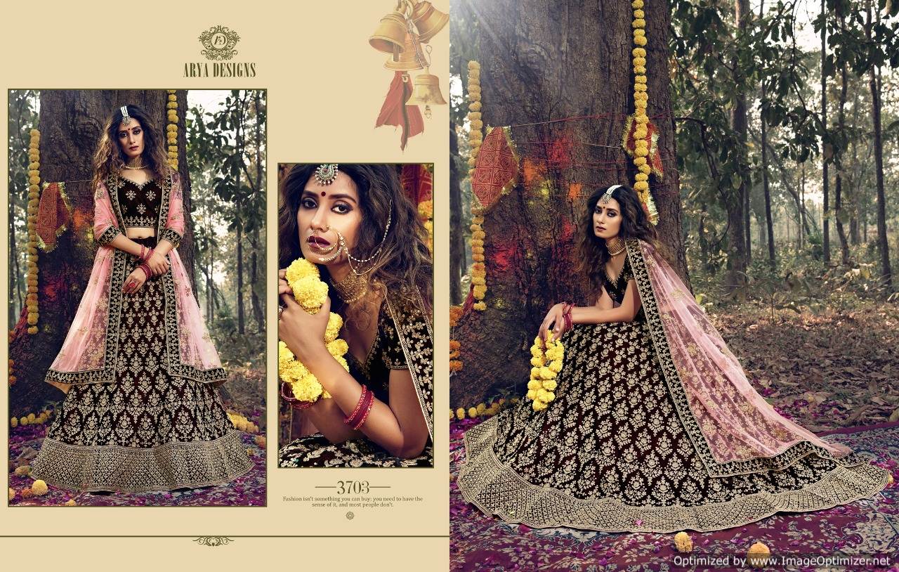 Arya  Presents Gulkhand Vol  3 Heavy Wedding Wear Designer Lehenga Collection