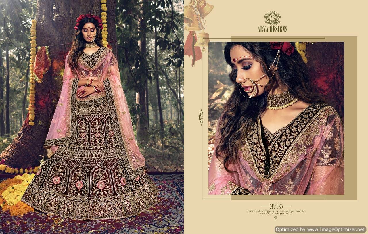 Arya  Presents Gulkhand Vol  3 Heavy Wedding Wear Designer Lehenga Collection