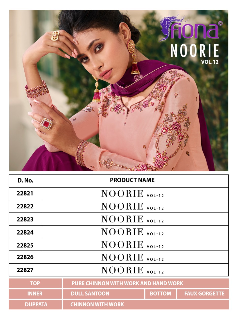 Fiona Presents Noorie Vol 12  Designer  Salwar Suits