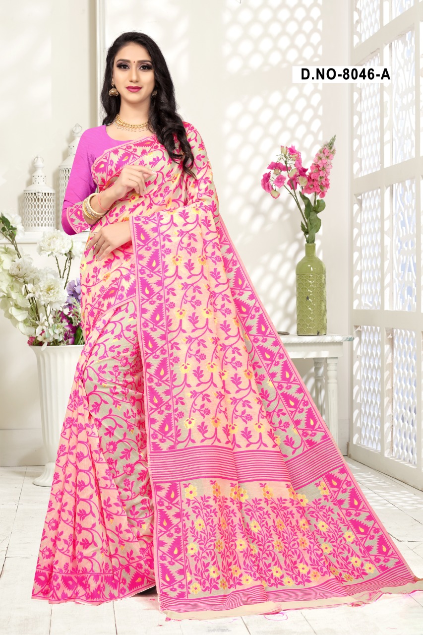 Haytee Presents  Arabic 8046  Cotton Saree Collection