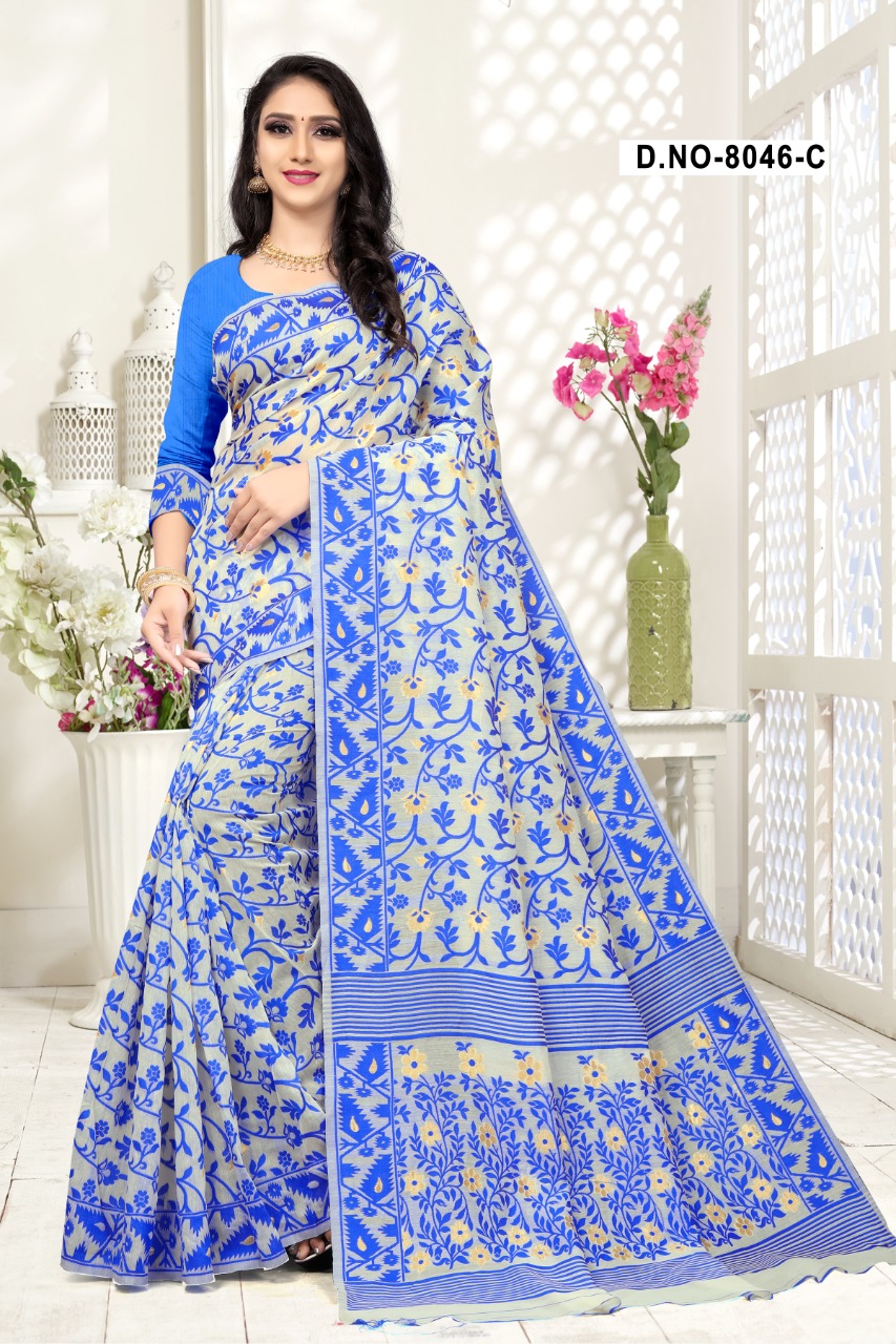 Haytee Presents  Arabic 8046  Cotton Saree Collection