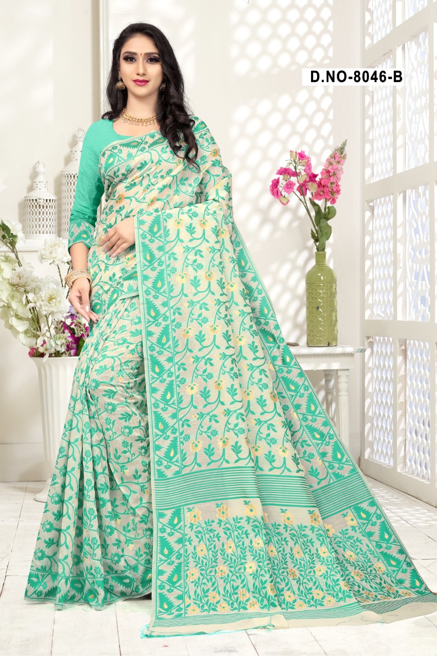 Haytee Presents  Arabic 8046  Cotton Saree Collection