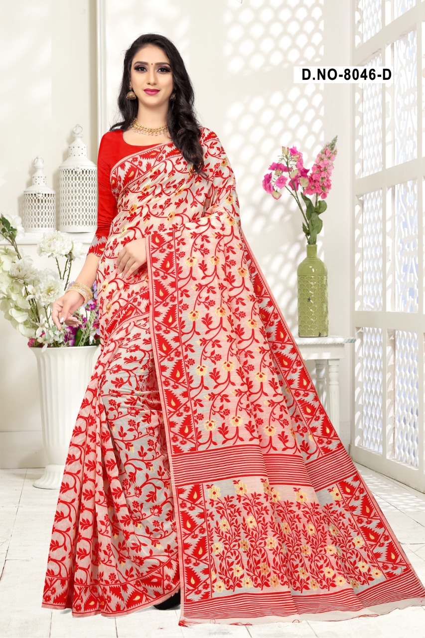 Haytee Presents  Arabic 8046  Cotton Saree Collection