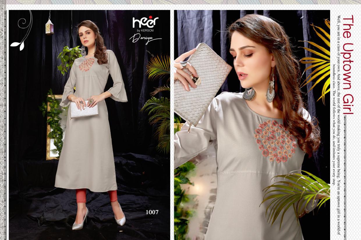 Heer Presents Dariya Rayon Running Wear Straight Kurti