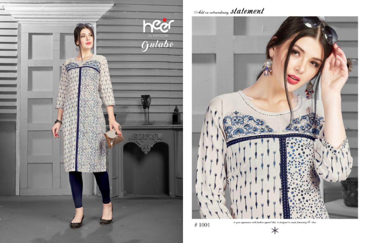 Heer Presents Gulab  Casual Wear Kurti Collection