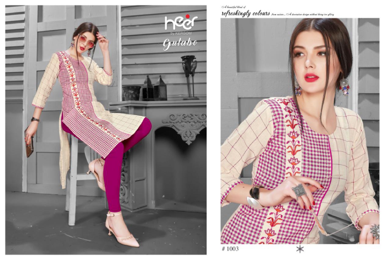 Heer Presents Gulab  Casual Wear Kurti Collection