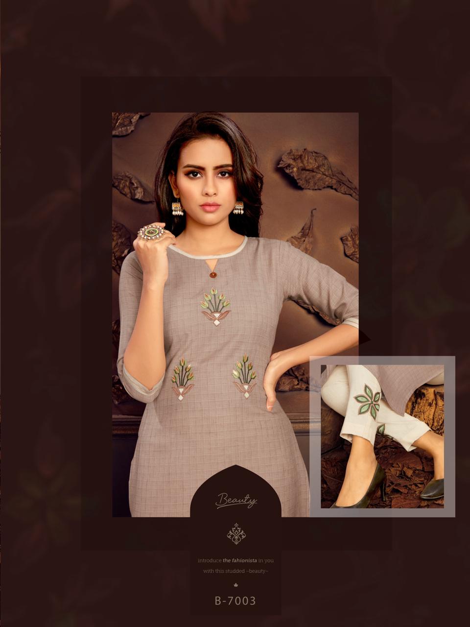 Rijya Present Panthouse Kurti With Pants