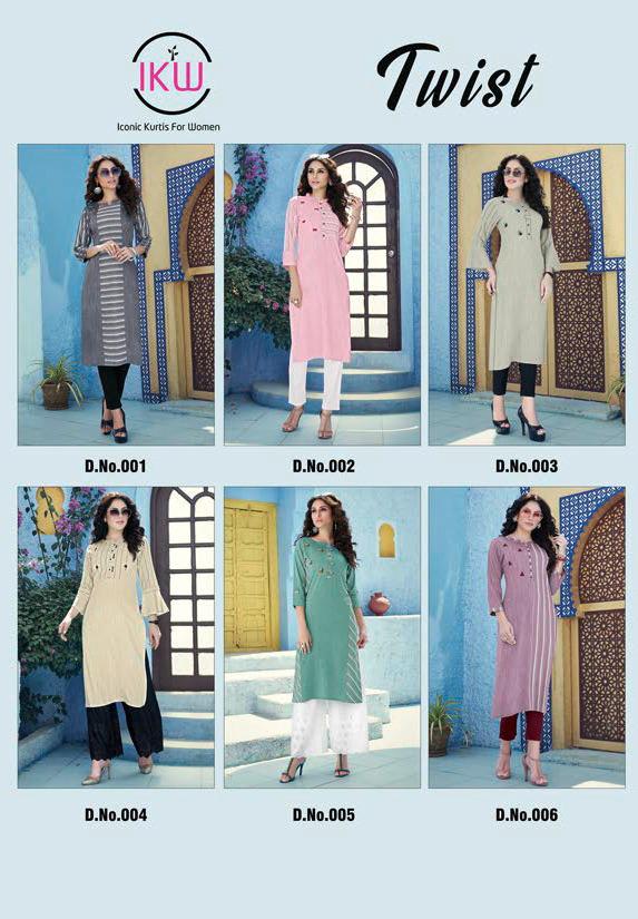 Ikw Presents Twist Vol 1 Casual Wear Kurti  Collection