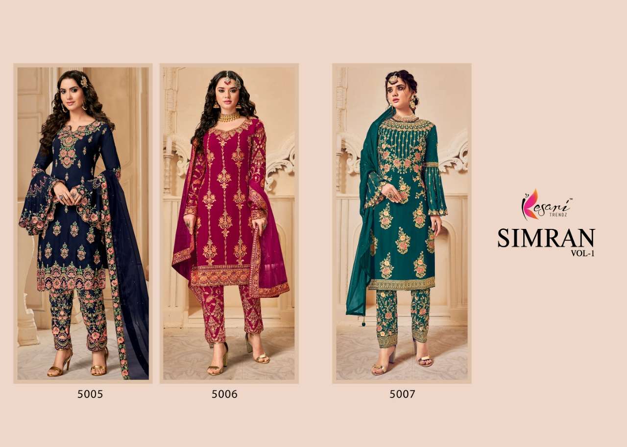 Kesari Presents  Simran  Vol 1  Designer Salwar Suits Collection