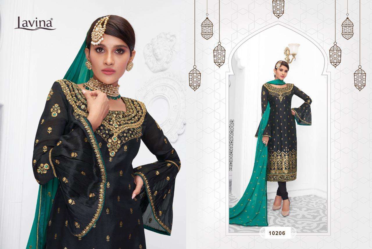 Lavina  Vol 102  Silk Embroidered Salwar Suits