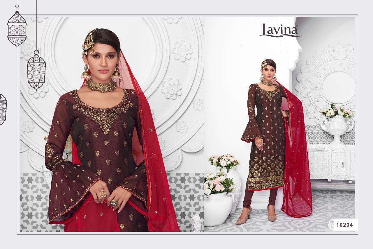 Lavina  Vol 102  Silk Embroidered Salwar Suits