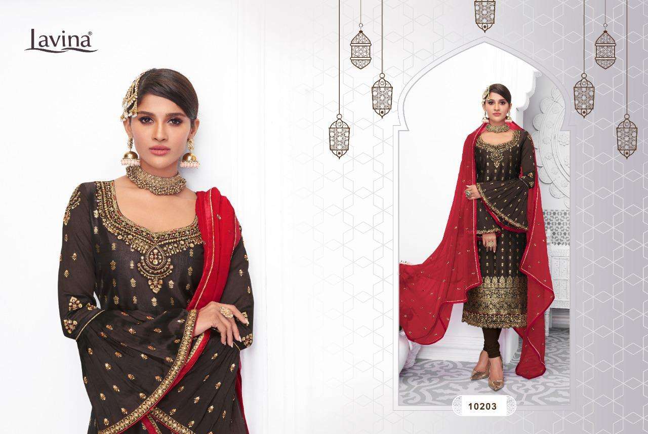 Lavina  Vol 102  Silk Embroidered Salwar Suits