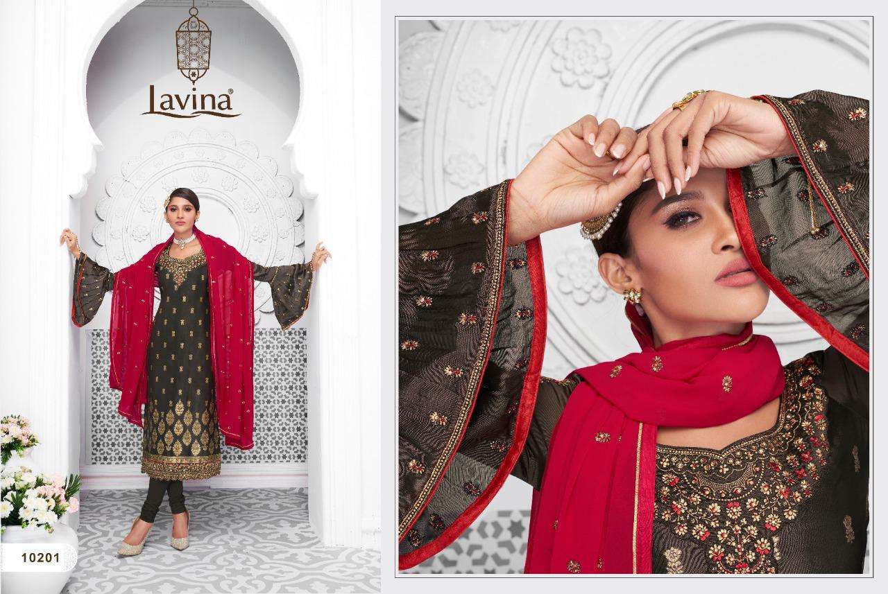 Lavina  Vol 102  Silk Embroidered Salwar Suits