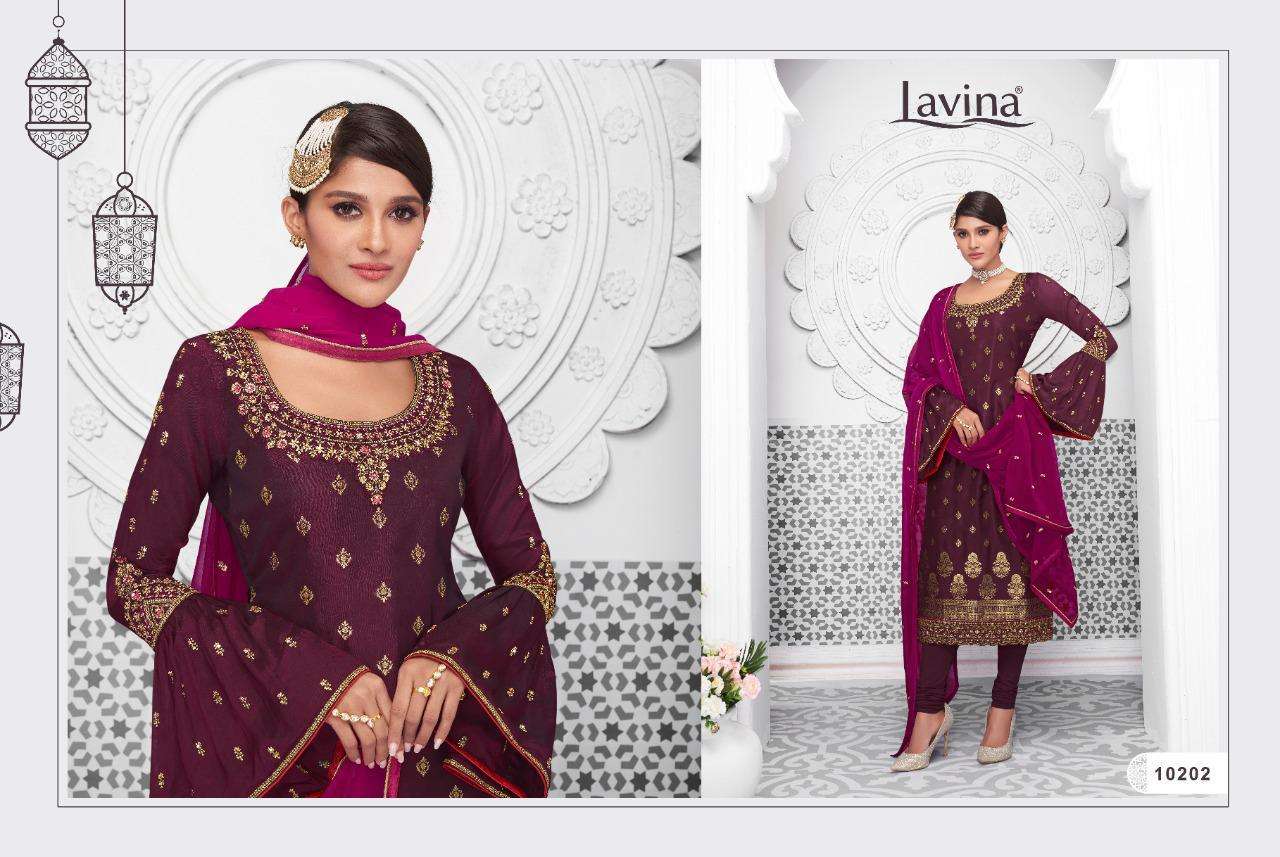 Lavina  Vol 102  Silk Embroidered Salwar Suits