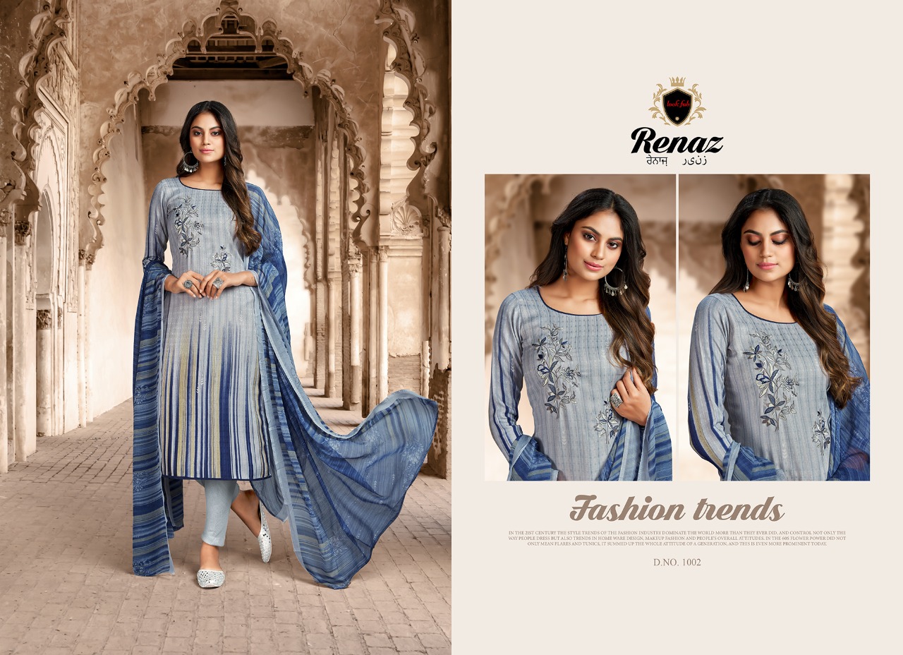 Razzo Exports Presents Renaz Vol 1 Designer Dress Material