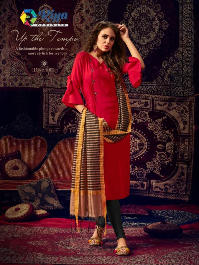 Riya Presents Inayat Heavy Rayon Designer Kurti With Dupatta